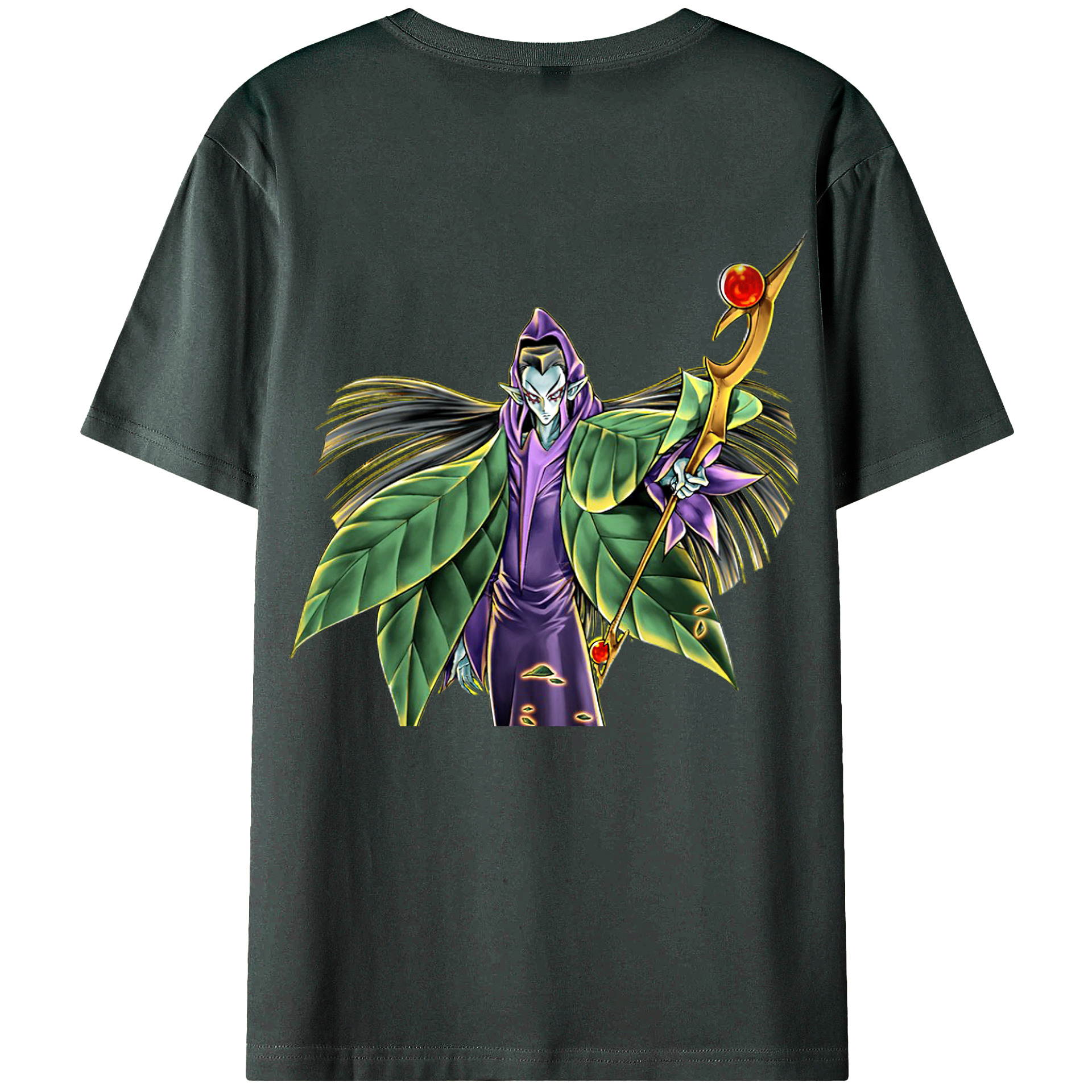 （画像用） 遊☆戯☆王 Yu-Gi-Oh! 綿100％ メンズ半袖Tシャツ（バックプリント） 通気性